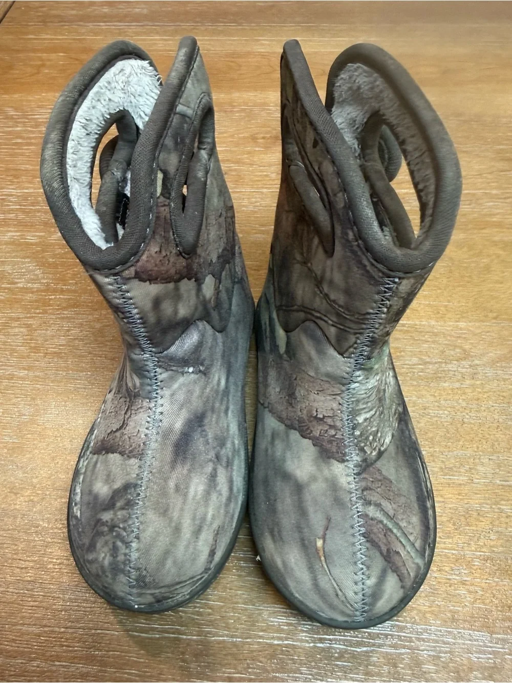 Baby Bogs II Rain Boots Waterproof Imsulated Mossy Oak Pull On Handles Sz 7